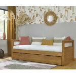 Ma chambre d'enfant lit gigogne banquette adulte houane bois 90x200 cm Ma chambre d'enfant lit gigogne banquette adulte houane bois 90x200 cm