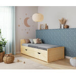 Ma chambre d'enfant lit gigogne enfant foray bois naturel 90x190 cm Ma chambre d'enfant lit gigogne enfant foray bois naturel 90x190 cm