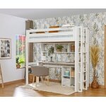 Ma chambre d'enfant lit mezzanine enfant 2 places avec bureau cancun blanc 120x190 cm / opt:echelle petit ...