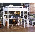 Ma chambre d'enfant lit mezzanine enfant 2 places cancun blanc 120x190 cm / opt:echelle grand ct