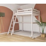 Ma chambre d'enfant lit mezzanine enfant 2 places cargo blanc 140x190 cm