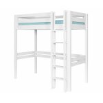 Ma chambre d'enfant lit mezzanine ado cancun blanc 90x190 cm / opt:echelle grand c�t�