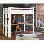 Ma chambre d'enfant lit mezzanine adulte 2 places avec bureau fynn blanc 120x190 cm / opt:echelle grand ...