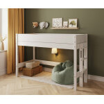 Ma chambre d'enfant lit mezzanine enfant combeebed blanc 90x200 cm echelle petit c�t� hauteur 142 cm