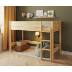 Ma chambre d'enfant lit mezzanine enfant combeebed bois naturel 90x200 cm echelle grand c�t� hauteur ...