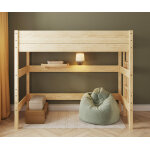 Ma chambre d'enfant lit mezzanine enfant combeebed bois naturel 90x200 cm echelle petit c�t� hauteur ...