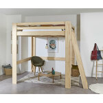 Ma chambre d'enfant lit mezzanine enfant volutif en hauteur maverick blanc 200x200 cm