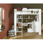 Ma chambre d'enfant lit mezzanine enfant naolo blanc 90x190 cm