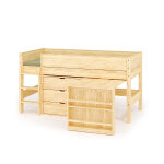Ma chambre d'enfant lit mi - hauteur avec bureau combeebed bois naturel 90x200 cm echelle grand côté ... Ma chambre d'enfant lit mi - hauteur avec bureau combeebed bois naturel 90x200 cm echelle grand côté ...