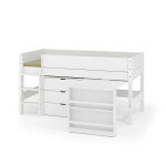 Ma chambre d'enfant lit mi - hauteur enfant avec bureau et matelas combeebed blanc 90x200 cm echelle ...