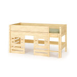 Ma chambre d'enfant lit mi - hauteur enfant combeebed bois naturel 90x200 cm echelle grand c�t� fen�tre ...