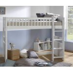 Ma chambre d'enfant lit mi - hauteur enfant volutif rio blanc 90x190 cm couchage haut