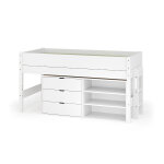 Ma chambre d'enfant lit mi - hauteur enfant avec rangement combeebed blanc 90x200 cm echelle petit ct ...