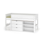 Ma chambre d'enfant lit mi - hauteur enfant avec rangement et matelas combeebed blanc 90x200 cm echelle ...