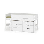 Ma chambre d'enfant lit mi - hauteur enfant avec rangement et matelas combeebed blanc 90x200 cm / opt1:echelle ...