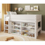Ma chambre d'enfant lit mi - hauteur enfant avec rangement et matelas combeebed blanc 90x200 cm echelle ...