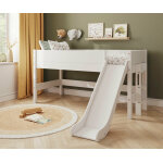 Ma chambre d'enfant lit mi - hauteur enfant avec toboggan combeebed blanc 90x200 cm / opt1:toboggan uniquement ...