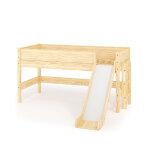 Ma chambre d'enfant lit mi - hauteur enfant avec toboggan combeebed bois naturel 90x200 cm / opt1:toboggan ...