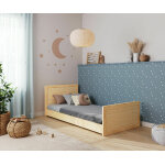 Ma chambre d'enfant lit enfant montessori avec sommier foray bois naturel 90x190 cm