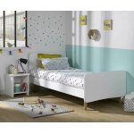 Ma chambre d'enfant lit enfant avec pieds, sommier et matelas willow blanc 90x200 cm / opt:matelas airfresh ...