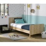 Ma chambre d'enfant lit enfant avec sommier et pieds willow bois naturel 90x190 cm