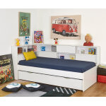 Ma chambre d'enfant lit enfant avec rangements mino blanc 90x190 cm