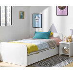 Ma chambre d'enfant lit enfant avec sommier et matelas lemon blanc 90x190 cm / opt:matelas norway 13 ...