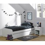 Ma chambre d'enfant lit enfant avec sommier et matelas twist blanc 90x190 cm / opt:matelas airfresh 15 ...