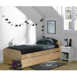 Ma chambre d'enfant lit enfant avec sommier et matelas twist bois naturel 90x190 cm / opt:matelas airfresh ...