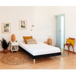 Ma chambre d'enfant lit enfant avec sommier et pieds honey noir 120x190 cm