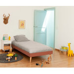 Ma chambre d'enfant lit enfant avec sommier et pieds honey terracotta 90x190 cm