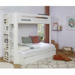 Ma chambre d'enfant lit superposé ado 120 - 90x190 burton blanc 90 - 120x190 cm Ma chambre d'enfant lit superposé ado 120 - 90x190 burton blanc 90 - 120x190 cm
