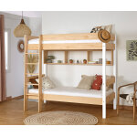 Ma chambre d'enfant lit superpos� ado clay blanc et bois 90x190 cm