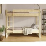 Ma chambre d'enfant lit superpos ado yooni bois naturel 80x190 cm