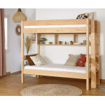 Ma chambre d'enfant lit superpos adulte caly bois naturel 90x190 cm