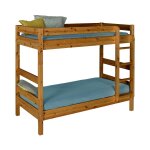 Ma chambre d'enfant lit superpos adulte wood cir miel 80x190 cm