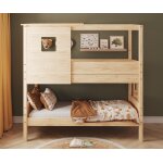 Ma chambre d'enfant lit superpos� cabane enfant combeebed bois naturel 90x200 cm echelle petit c�t� toit ...