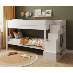 Ma chambre d'enfant lit superpos� enfant avec escalier combeebed blanc 90x200 cm avec barri�re de s�curit� ...