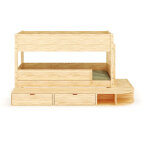 Ma chambre d'enfant lit superpos enfant avec estrade combeebed bois naturel 90x200 cm echelle petit ...