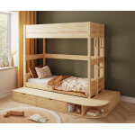 Ma chambre d'enfant lit superpos enfant avec estrade combeebed bois naturel 90x200 cm echelle petit ...