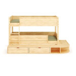 Ma chambre d'enfant lit superposé enfant avec estrade combeebed bois naturel 90x200 cm echelle grand ... Ma chambre d'enfant lit superposé enfant avec estrade combeebed bois naturel 90x200 cm echelle grand ...