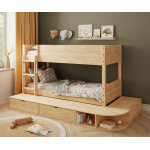 Ma chambre d'enfant lit superposé enfant avec estrade combeebed bois naturel 90x200 cm echelle grand ... Ma chambre d'enfant lit superposé enfant avec estrade combeebed bois naturel 90x200 cm echelle grand ...