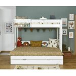 Ma chambre d'enfant lit superpos gigogne enfant 3 places hikari blanc 80x200 cm