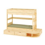 Ma chambre d'enfant lit superpos� haut enfant avec estrade combeebed bois naturel 90x200 cm echelle petit ...