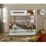 Ma chambre d'enfant lit superposé enfant modulable tallinn blanc et bois 90x190 cm Ma chambre d'enfant lit superposé enfant modulable tallinn blanc et bois 90x190 cm