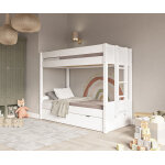 Ma chambre d'enfant lit superposé enfant yudi blanc 90x200 cm Ma chambre d'enfant lit superposé enfant yudi blanc 90x200 cm