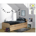 Ma chambre d'enfant lit enfant avec sommier twist bois naturel 90x190 cm