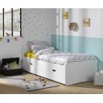 Ma chambre d'enfant lit enfant avec sommier willow blanc 90x190 cm