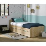 Ma chambre d'enfant lit enfant avec sommier willow bois naturel 90x190 cm