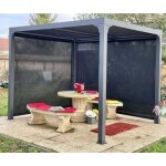 Pergola bioclimatique habrita 7. 20 m2 avec 2 stores ct latral